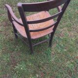Fauteuil paillé ancien