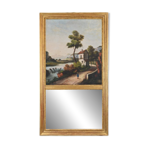 Miroir trumeau en bois