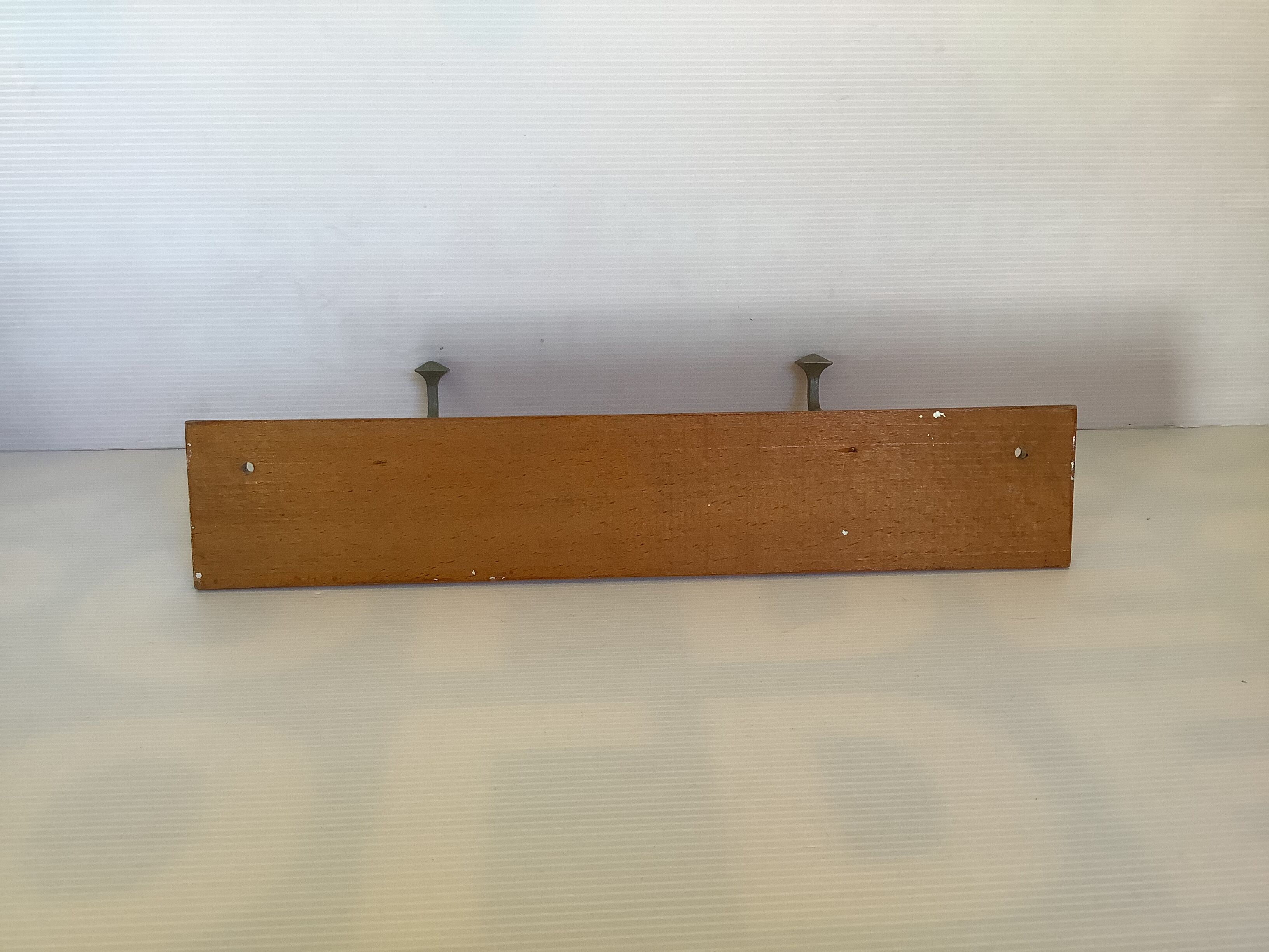 Wooden wall coat rack 2 hooks