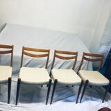 Lot of 4 danish chairs 1950