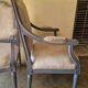 Pair of Louis XVI style armchairs with gendarme hat backs - Wood