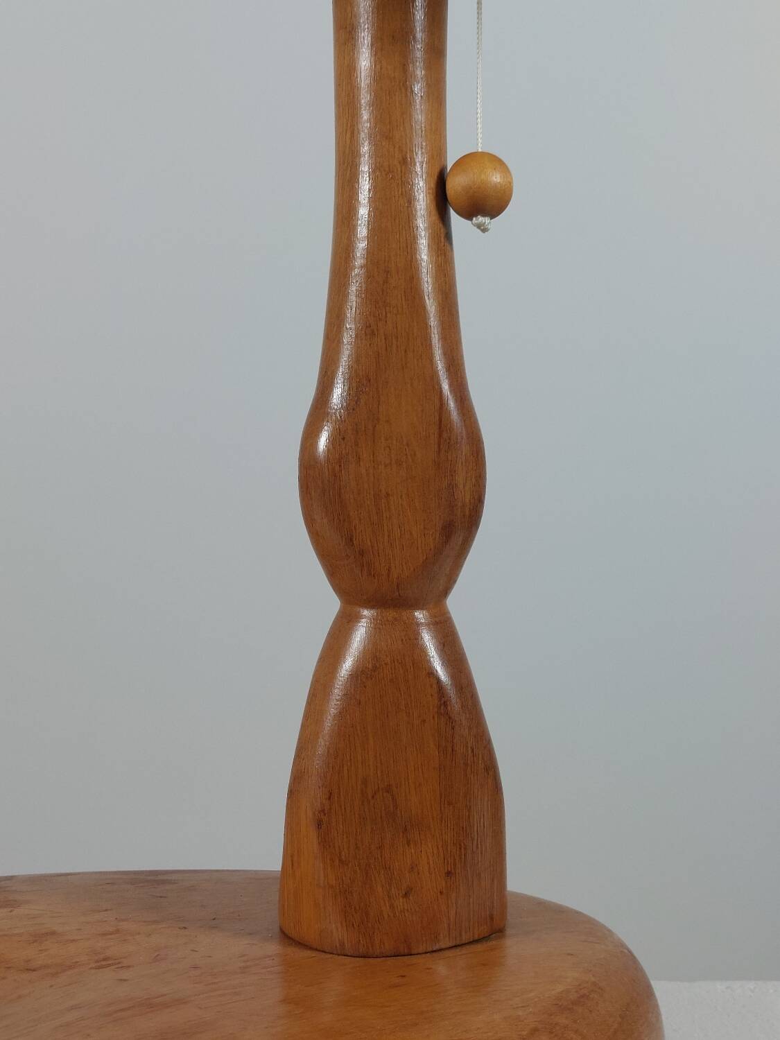 Beautiful one of a kind hand carved organic Art deco table lamp