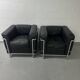 Paire de fauteuils LC2 Le Corbusier édition Cassina vintage