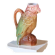 Large zoomorphic carafe by Poet Laval in parrot-shaped earthenware