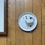 Round wall light ceiling fixture transparent glass vintage antique lamp