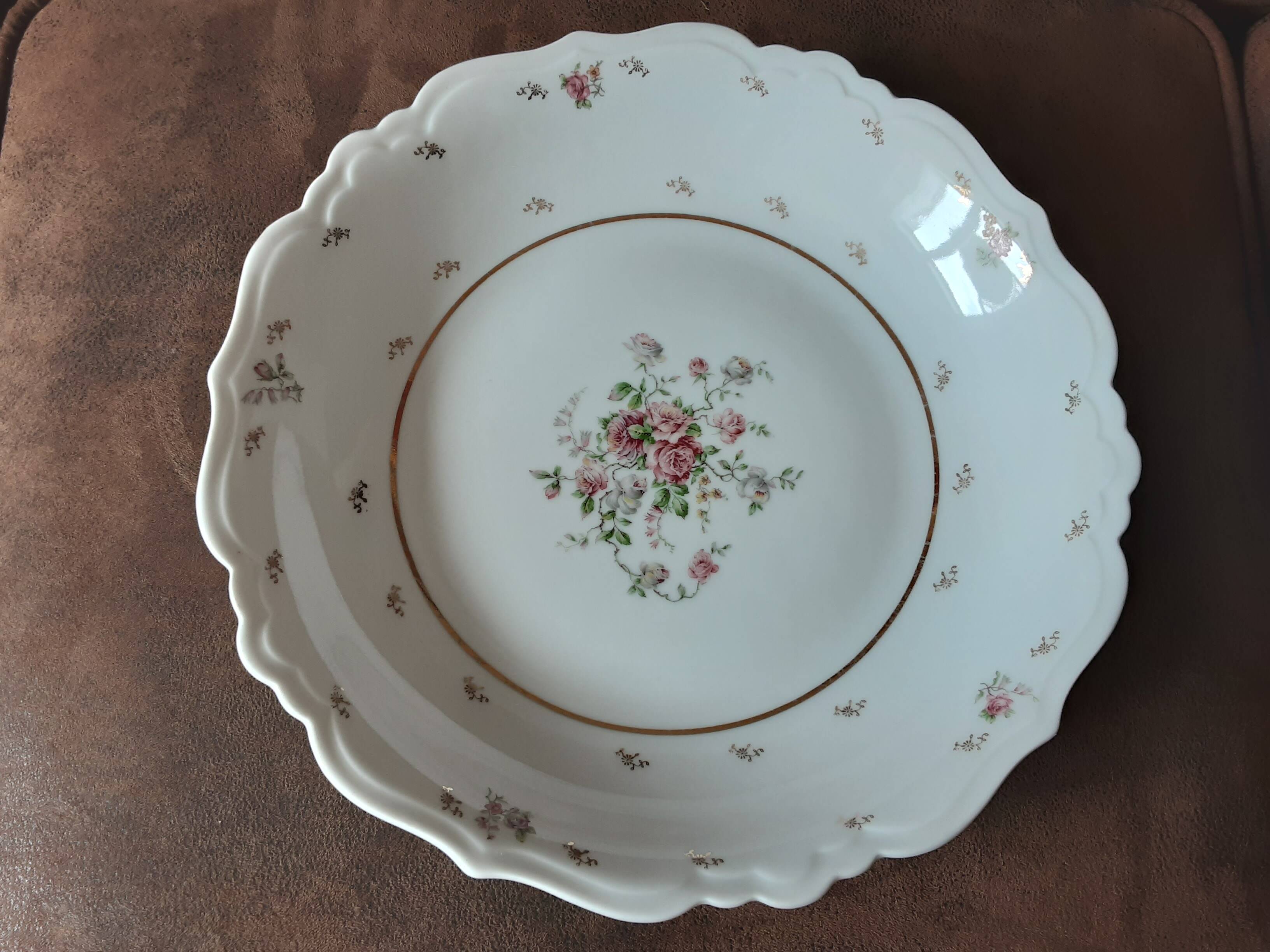 Authentic Julien Michelaud Limoges porcelain round dish