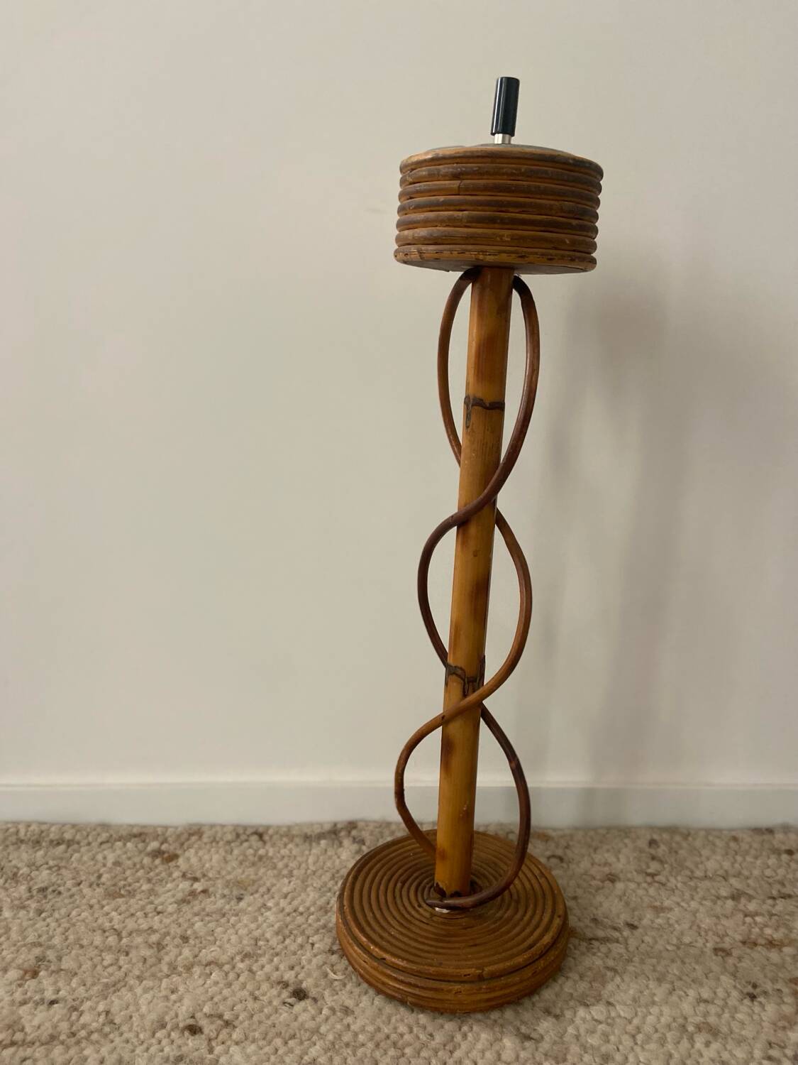 Vintage rattan ashtray