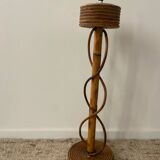 Cendrier en rotin vintage