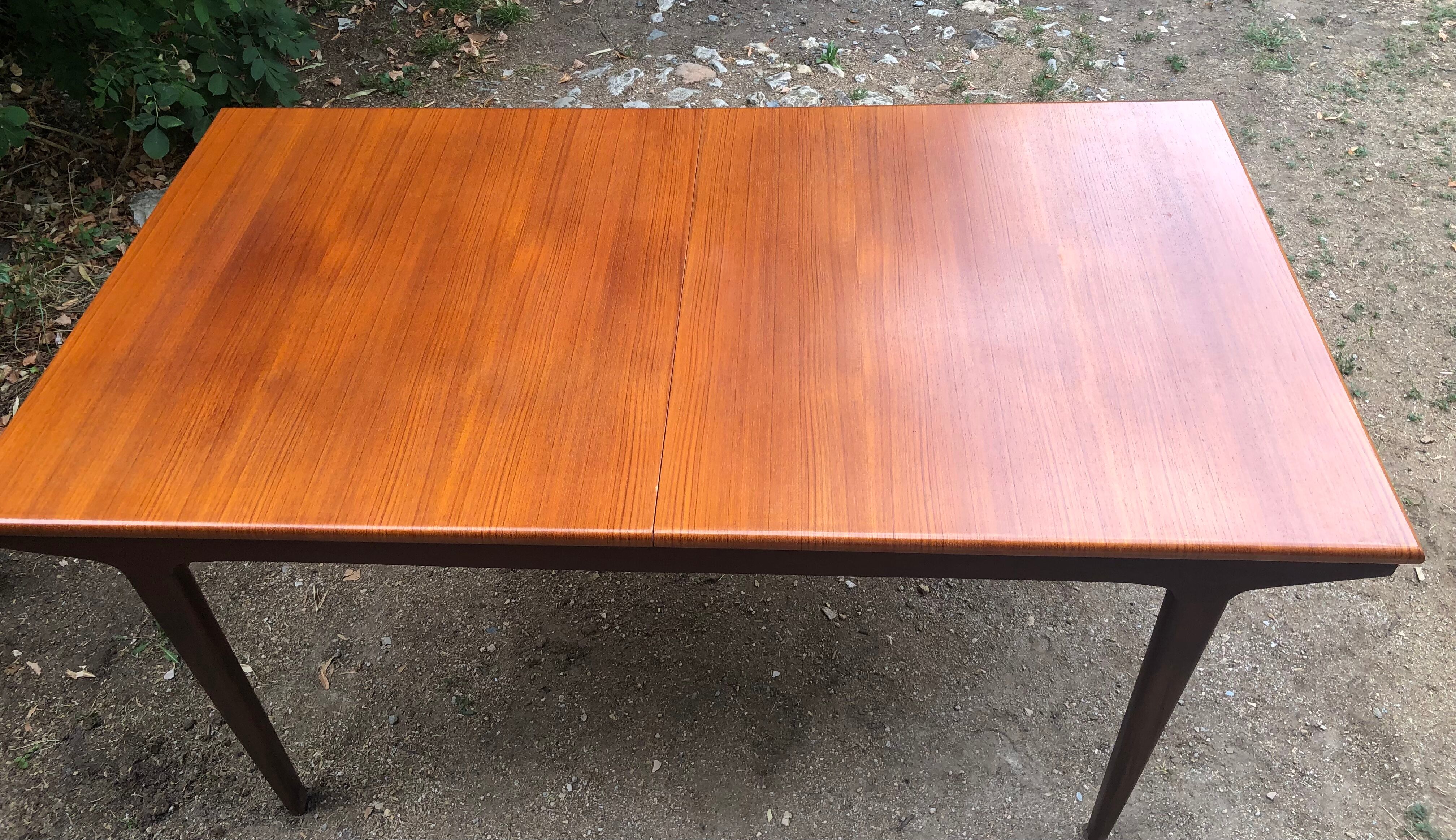 Teak table and exotic wood made in France