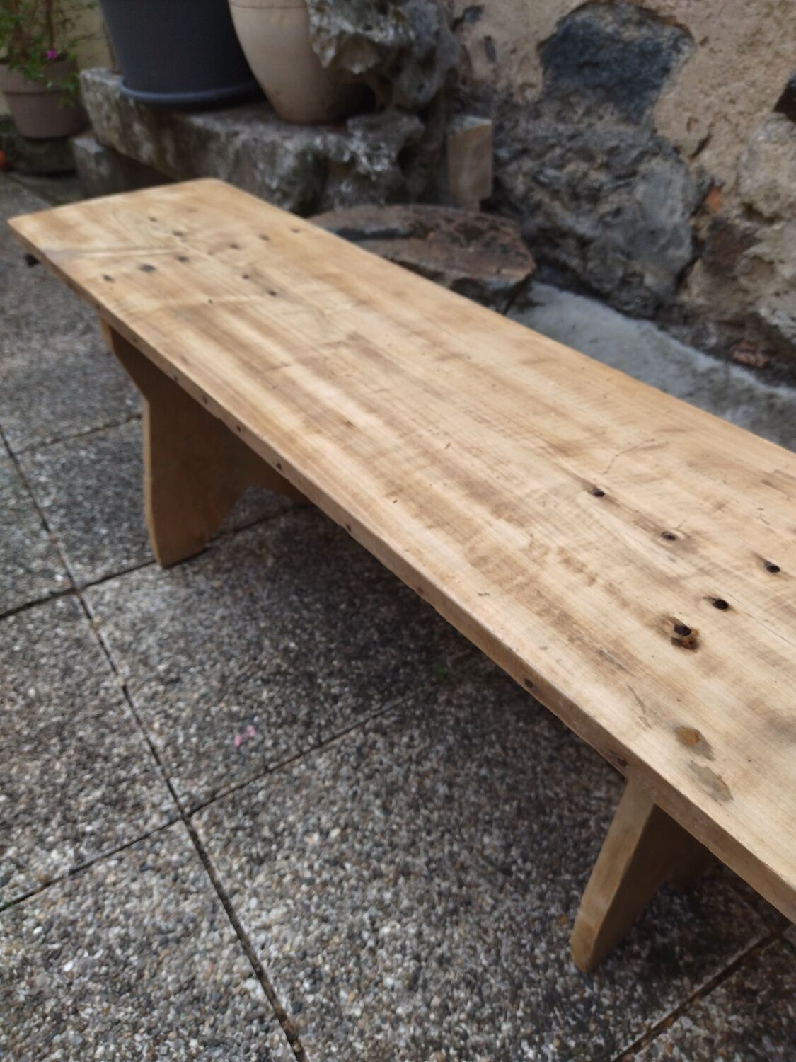 Beech farm bench