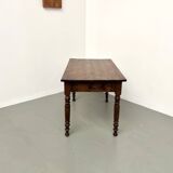 Pine desk with turned legs, 1900s