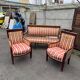 Antique Empire-style salon, 3 pieces. Original upholstery.
