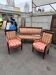 Antique Empire-style salon, 3 pieces. Original upholstery.