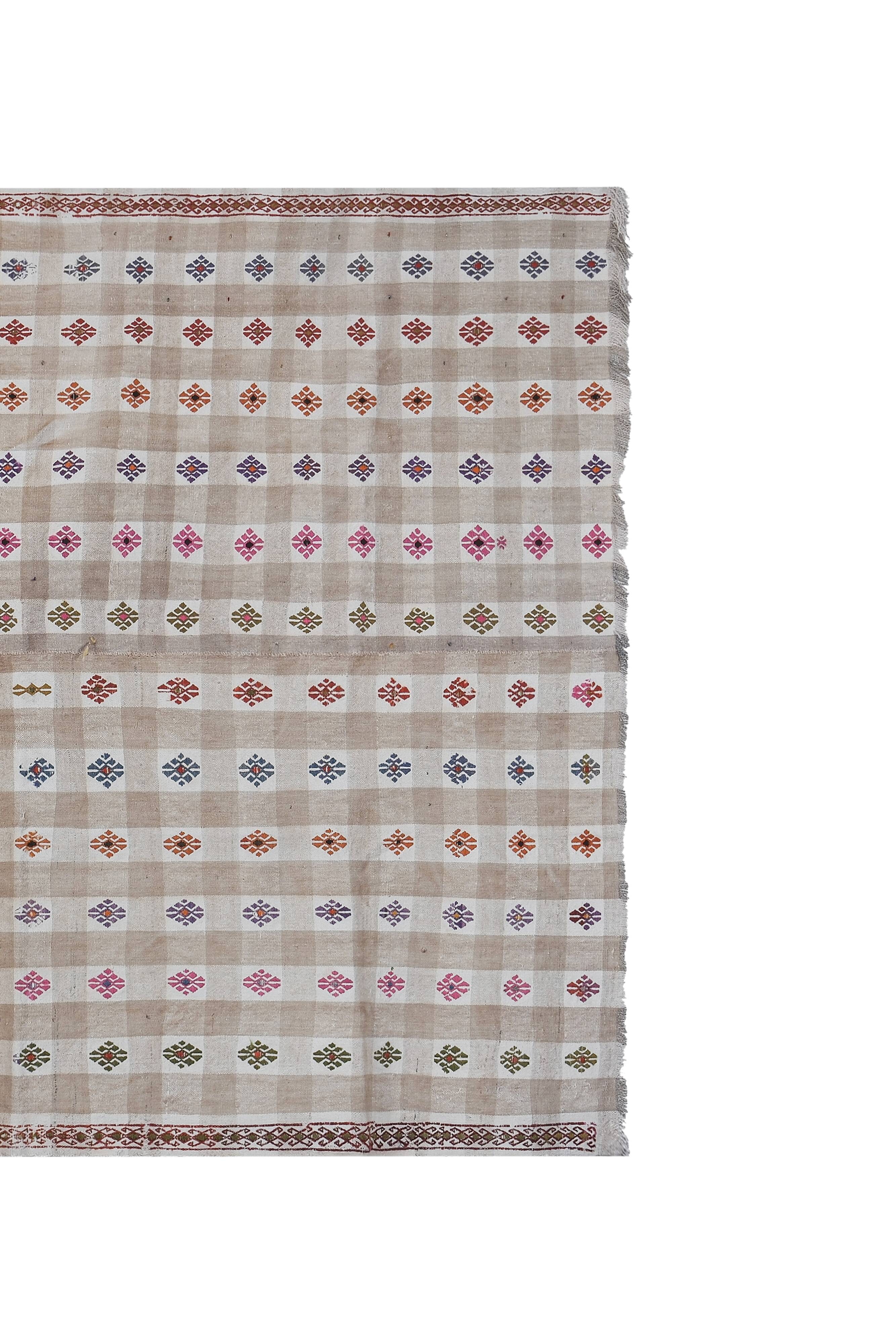 Vintage Turkish Oushak Rug Handwoven 183x250 cm