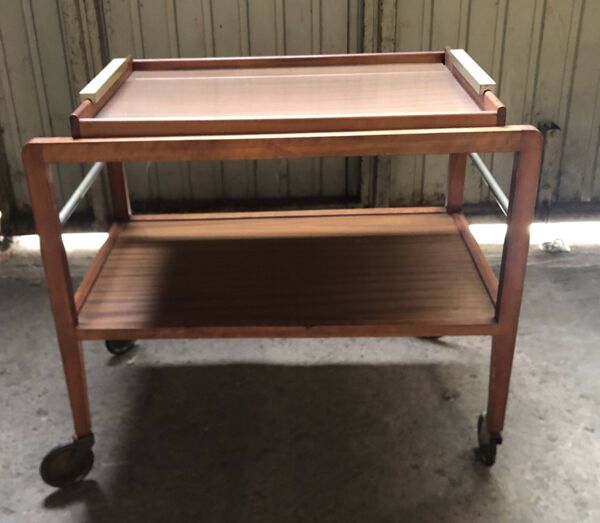 Desserte table sur roulettes scandinave années 60