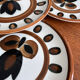 Boch La Louvière vintage dessert plates 1970 model Kimon.
