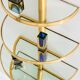 Neoclassical half-moon shelf Maison Jansen bronze and mirrors 1932