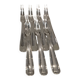 7 silver-plated metal snail forks by silversmith Alfenide, Paris pattern