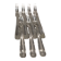 7 silver-plated metal snail forks by silversmith Alfenide, Paris pattern