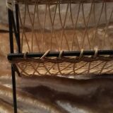 1970s rattan magazine rack