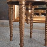 Golden wooden piano stool