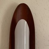 Vintage Scandinavian teak surf wall lamp