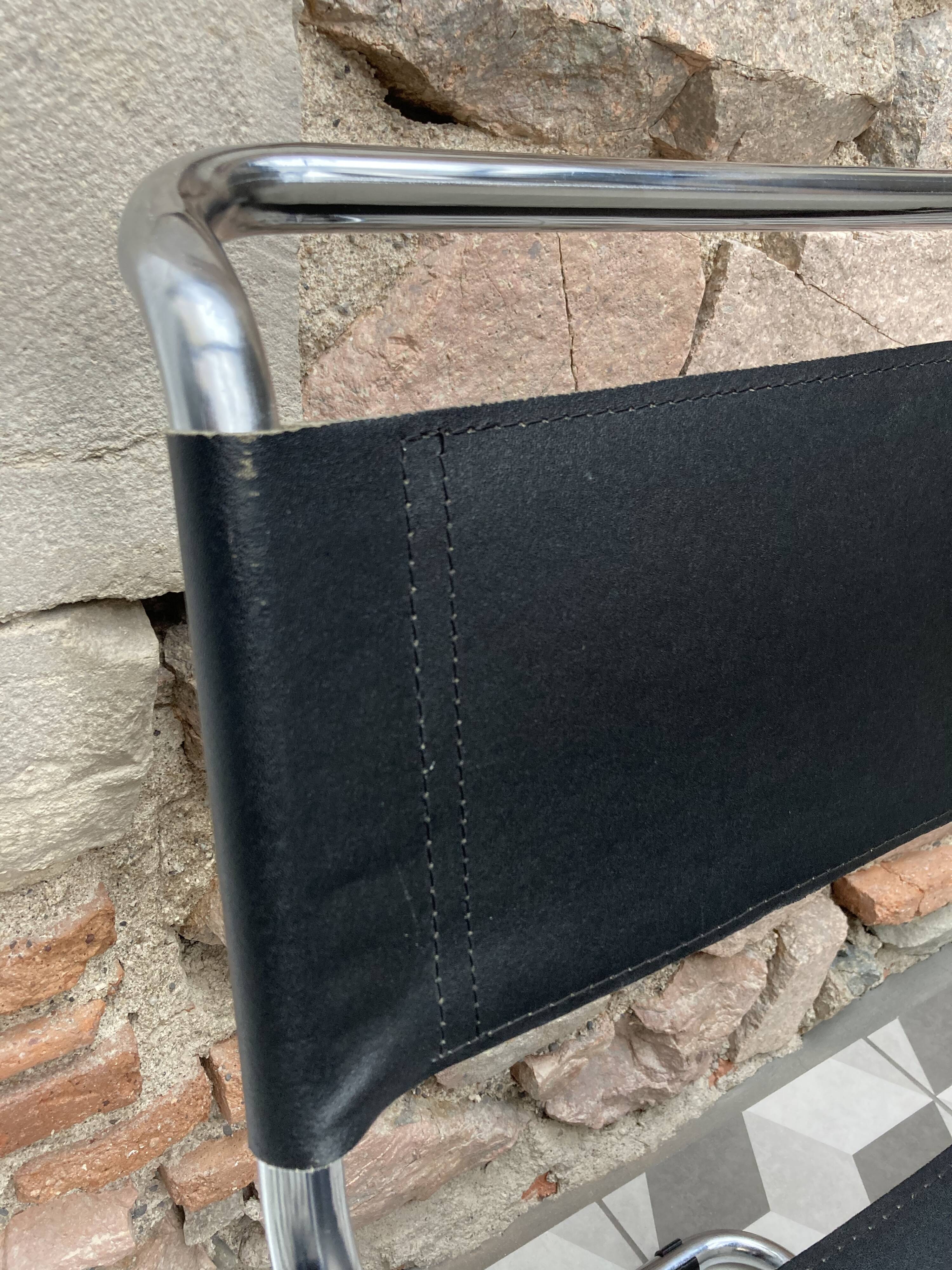 Chair B33 black leather Breuer