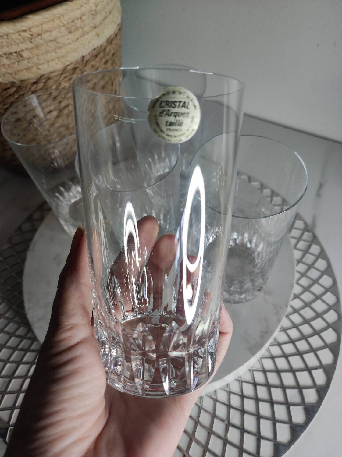 Cut Arques crystal glasses