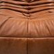 Togo Chair in Cognac Leather attributed to  Michel Ducaroy for Ligne Roset.