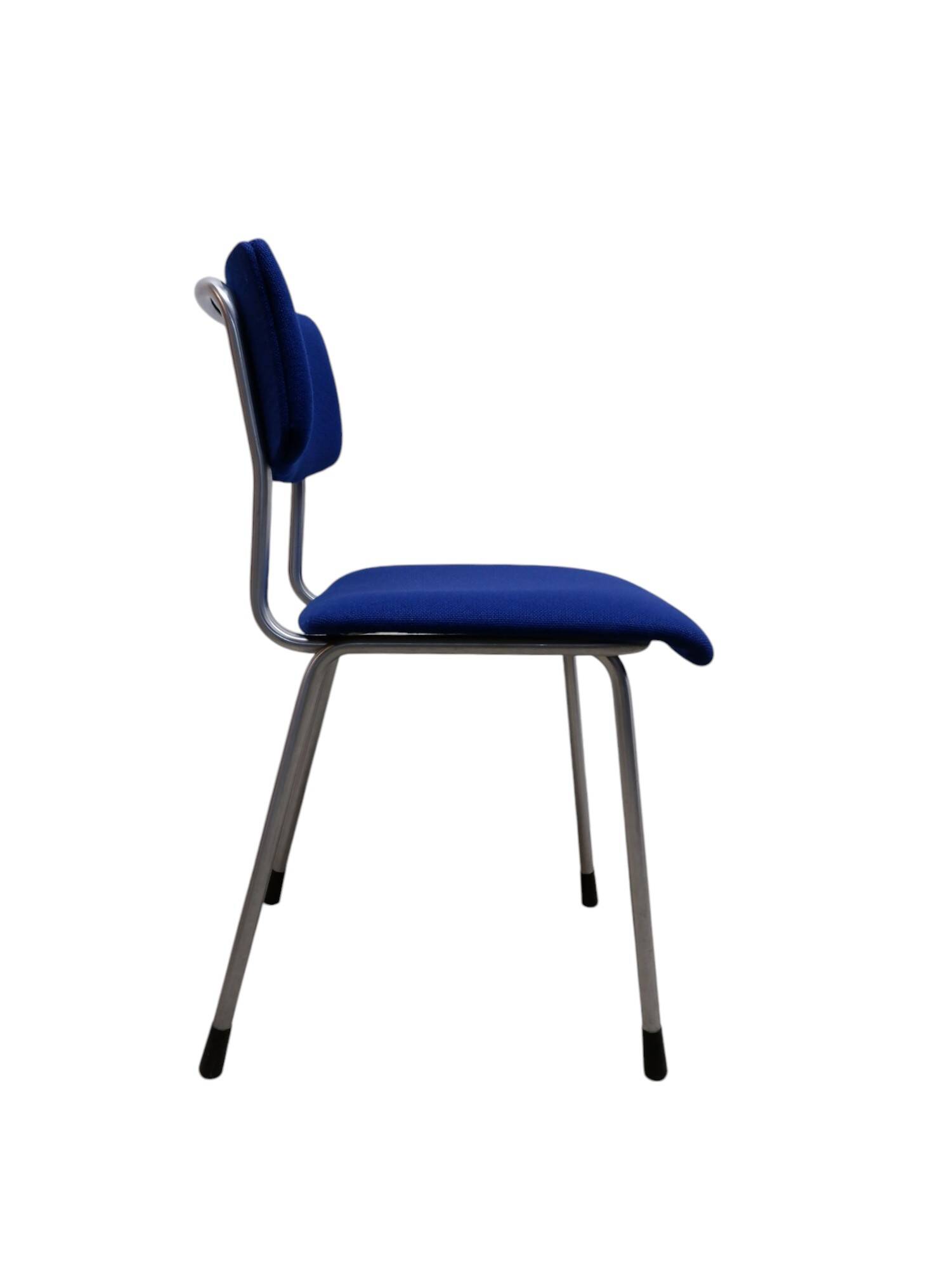 Blue fabric Gispen chair 1231, 1960s