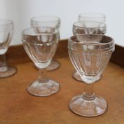 Set of 6 old shot glasses