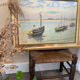 Marine painting, the 5 boats