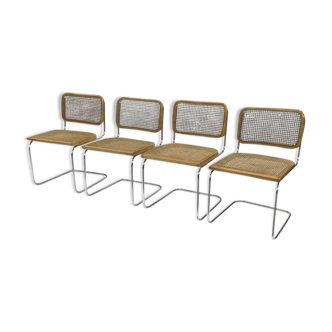 Lot de 4 chaises modèle Cesca B32 conçu par Marcel Breuer design
