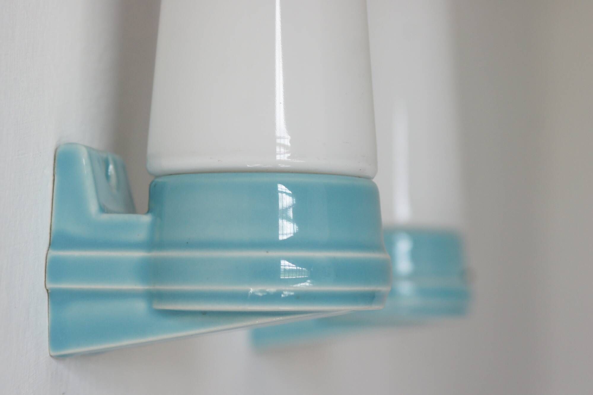 Ceramic Wall Sconces by Sigvard Bernadotte for Ifö, Sweden, 1960s, Set of 2
