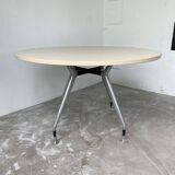Tecno Nomos Round Table Brushed Metal