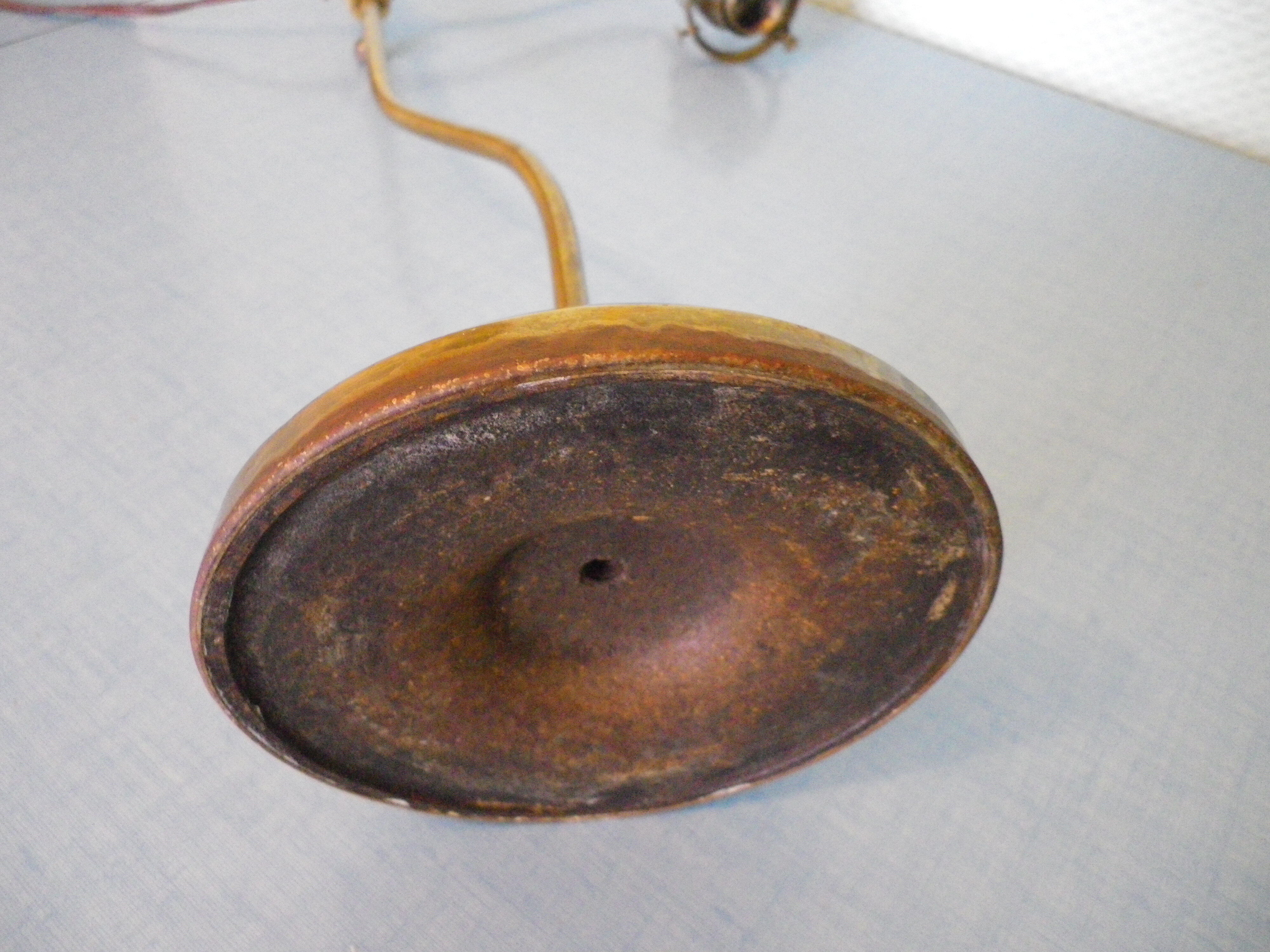 Fully brass lamp foot - Articulated arm - 1930s