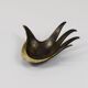 Bowl or sculptural ashtray in brass by Walter Bosse, Herta Baller, Austria, 1950s.