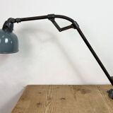 Industrial Grey Enamel Workshop Table Lamp from Siemens, 1950s