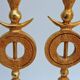 Pair of Gilded Bronze Lamp by Pierre Casenove for Fondica, France