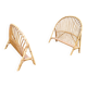 Lit corbeille en rotin années 70