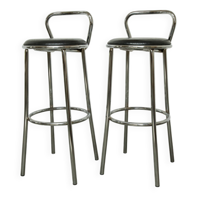 Paire de tabourets bar rodet 1970 82.5cm