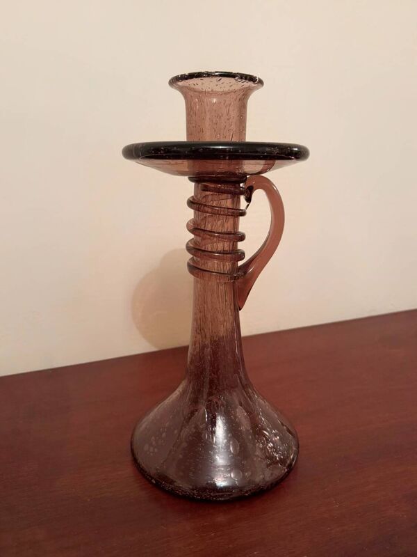 Bougeoir verre bullé Biot