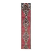 Tapis couloir fait main Oushak turc des années 1970 70x318