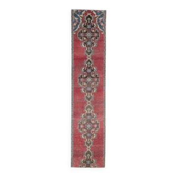 1970s Turkish Oushak Handmade Runner Rug 70x318