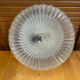 Vintage Black Metal Support + Moulded Glass Ceiling Light Fixture