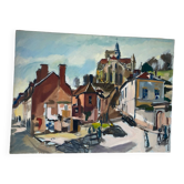 Village view attributed to Georges Pacouil