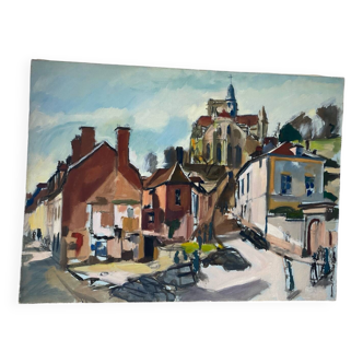 Village view attributed to Georges Pacouil