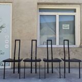 Set of 4 chairs Design Italy signed Cattelan 1980 vintage