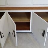 Old wooden workshop furniture