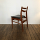 Scandinavian chair wood and black skai